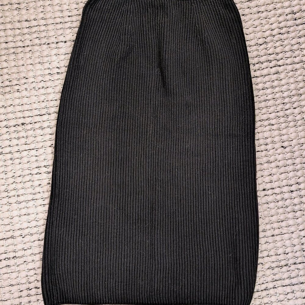 Everlane Black Sweater Midi Skirt